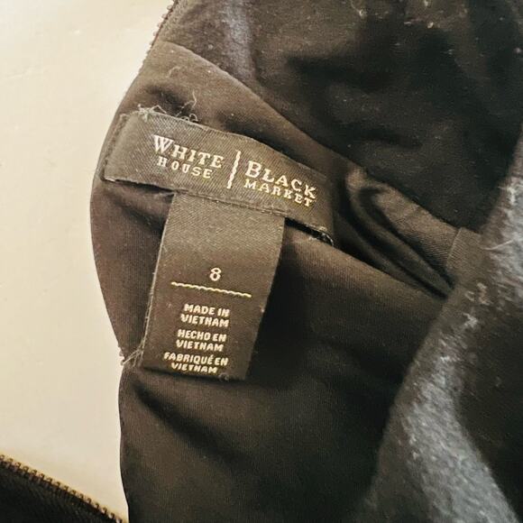 White House Black Market Striped Mock Neck Sheath Dress Size 8 Multicolored - Picture 6 of 10